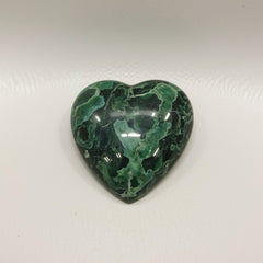 Serpentine 1PC Small 8x8 MM Heart Cabochon Green Sparkling semi Precious Loose Gemstone