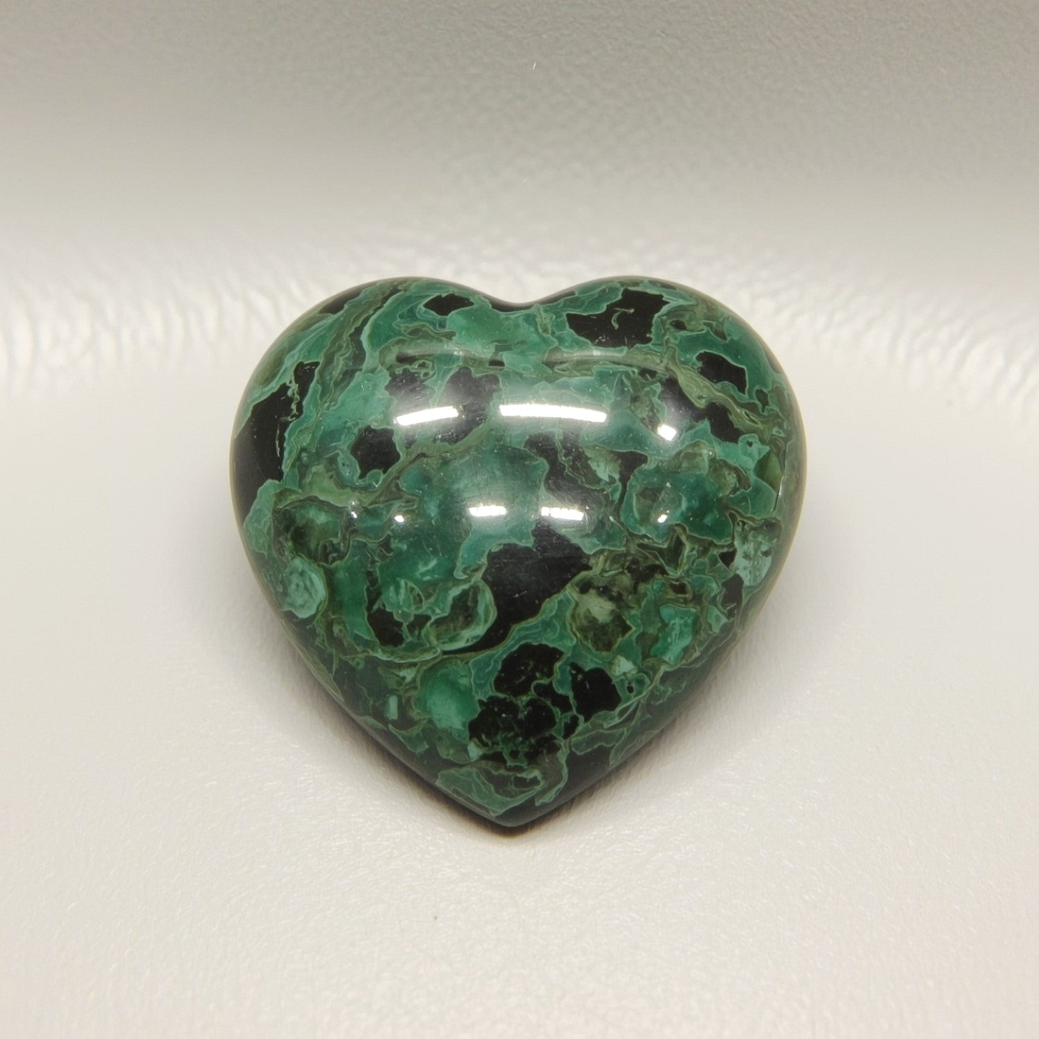 Serpentine 1PC Small 8x8 MM Heart Cabochon Green Sparkling semi Precious Loose Gemstone