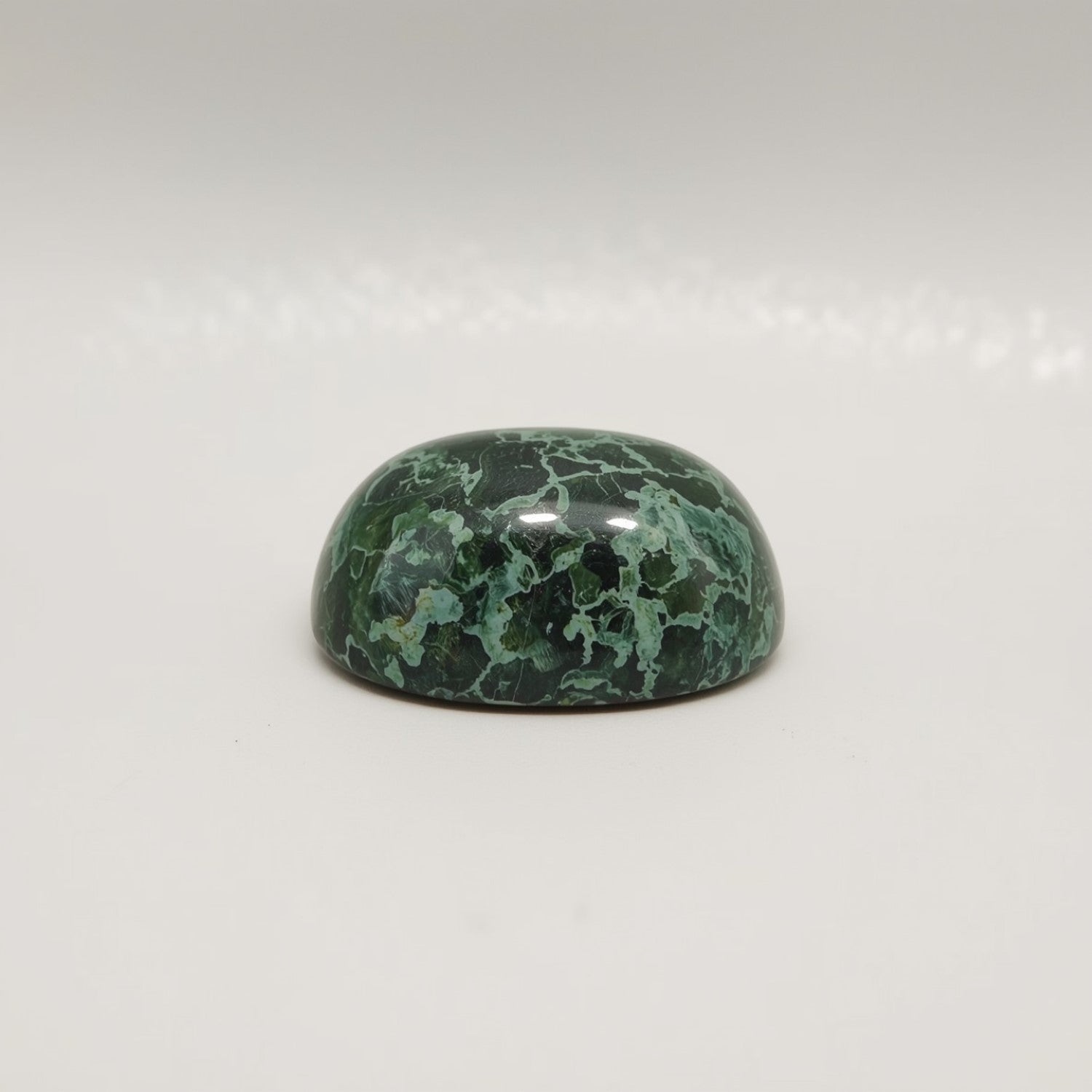 Serpentine 1PC Small 6x9 MM Oval Cabochon Green Sparkling semi Precious Gems