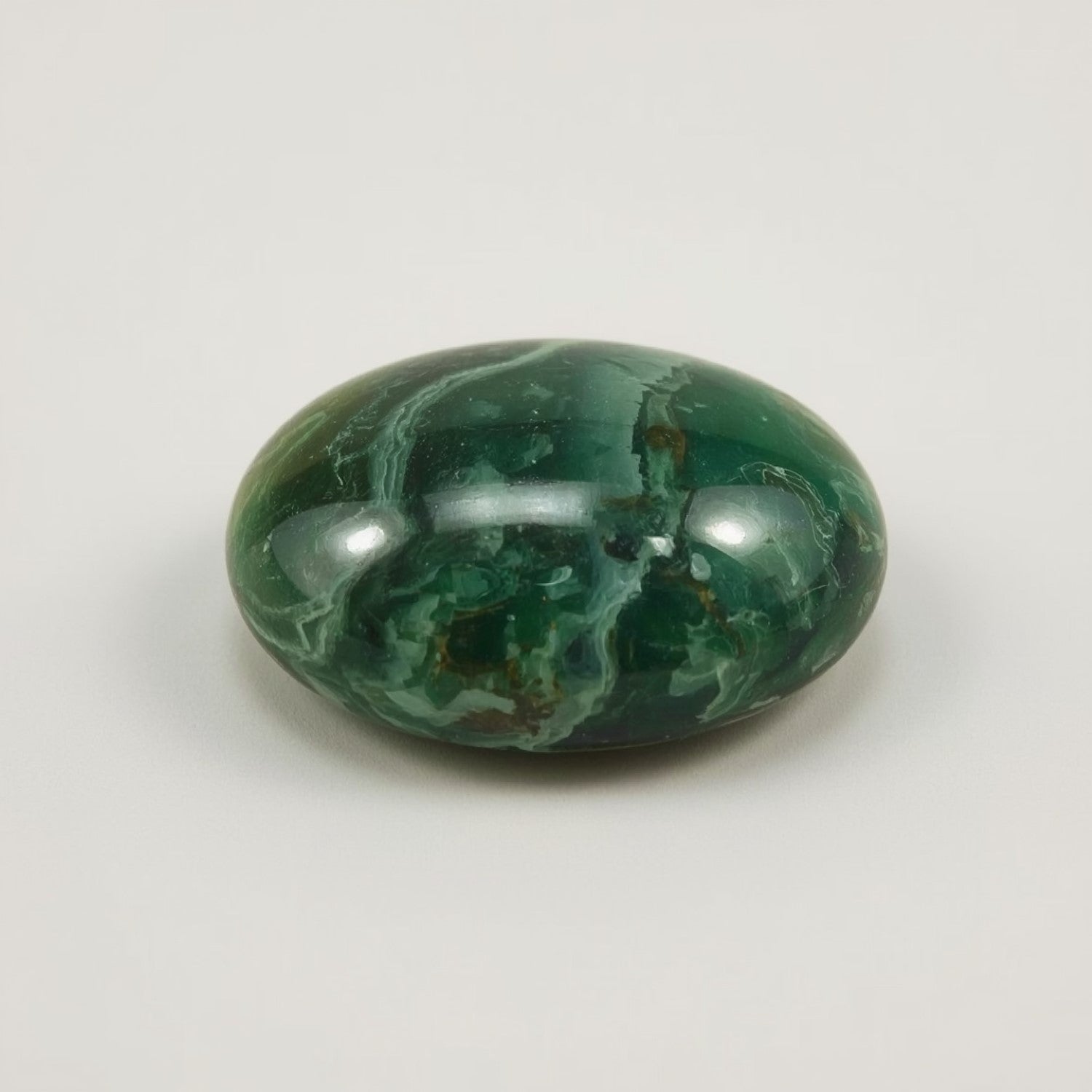Serpentine 1PC Large 8x12 MM Oval Cabochon Green Shine semi Precious Precious Gemstone Imagen principal del producto