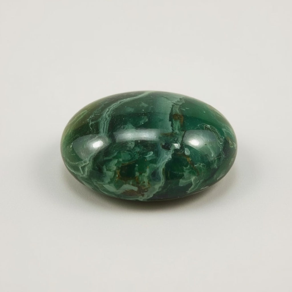 Serpentine 1PC Large 8x12 MM Oval Cabochon Green Shine semi Precious Precious Gemstone