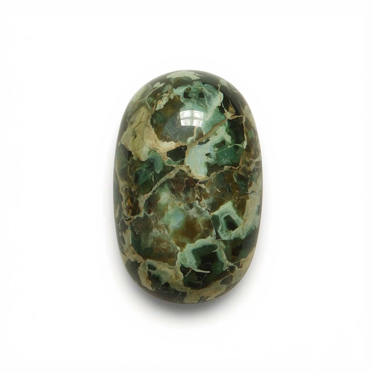 Serpentine 1PC Large 8x12 MM Oval Cabochon Green Shine semi Precious Precious Gemstone Imagen secundaria del producto