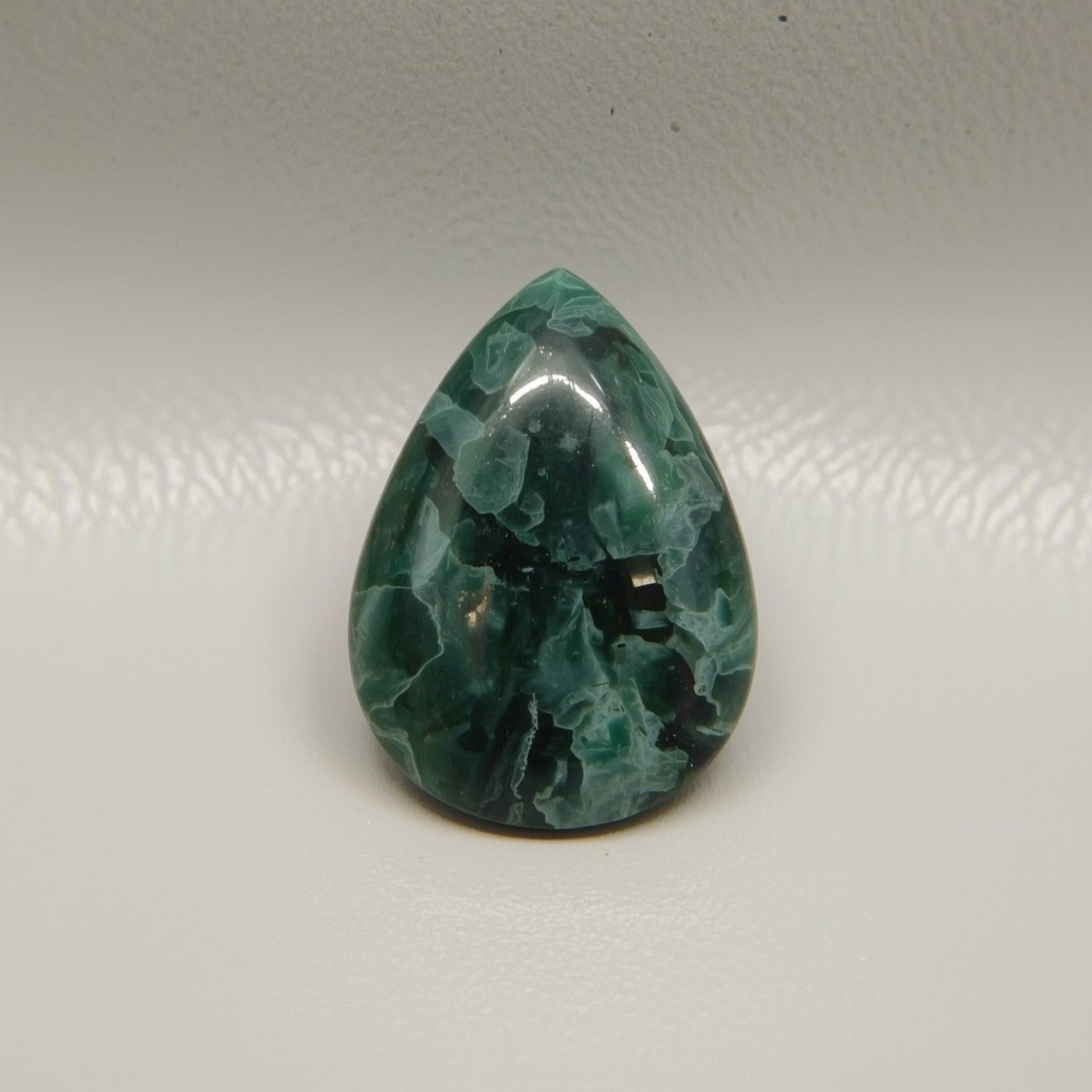 Serpentine 1PC Large 10x12 MM Pear Cabochon Green Pure semi Precious Precious Gemstone Imagen secundaria del producto