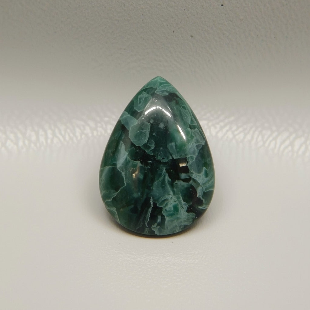 Serpentine 1PC Large 10x12 MM Pear Cabochon Green Pure semi Precious Precious Gemstone