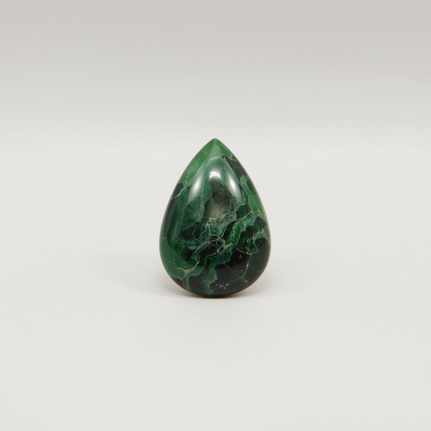 Serpentine 1PC Tiny 5x7 MM Pear Cabochon Green Luster semi Precious Loose Gemstones