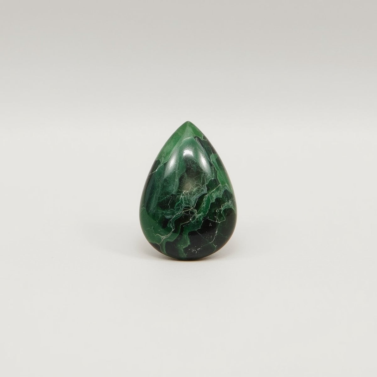 Serpentine 1PC Tiny 5x7 MM Pear Cabochon Green Luster semi Precious Loose Gemstones