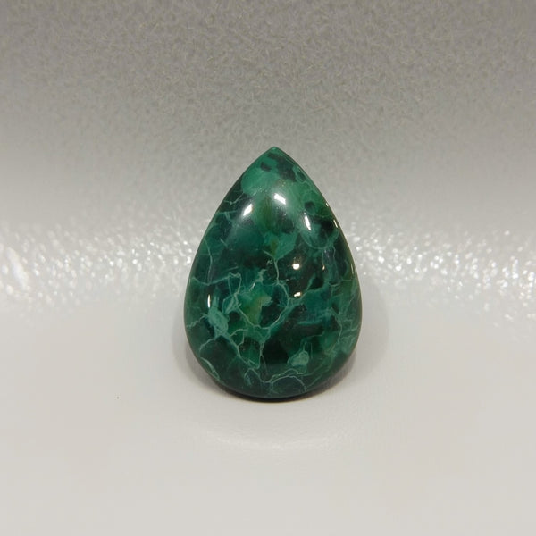 Serpentine 1PC Tiny 5x7 MM Pear Cabochon Green Luster semi Precious Loose Gemstones