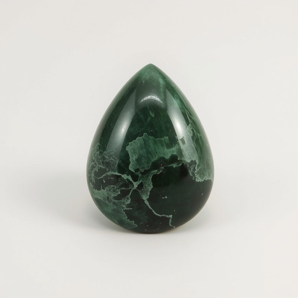 Serpentine 1PC Medium 7x10 MM Pear Cabochon Green High-Quality semi Precious Loose Gems