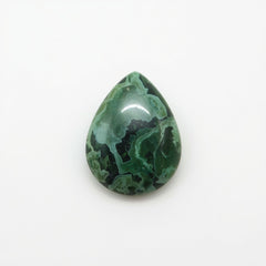 Serpentine 1PC Large 9x11 MM Pear Cabochon Green Genuine semi Precious Loose Gemstones