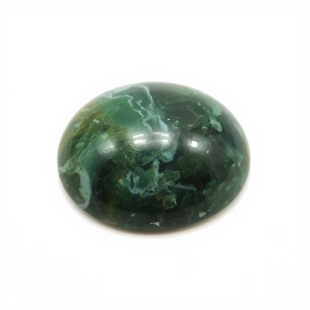 Serpentine 1PC Large 11x11 MM Round Cabochon Green Splendid semi Precious Semi Precious Gemstone