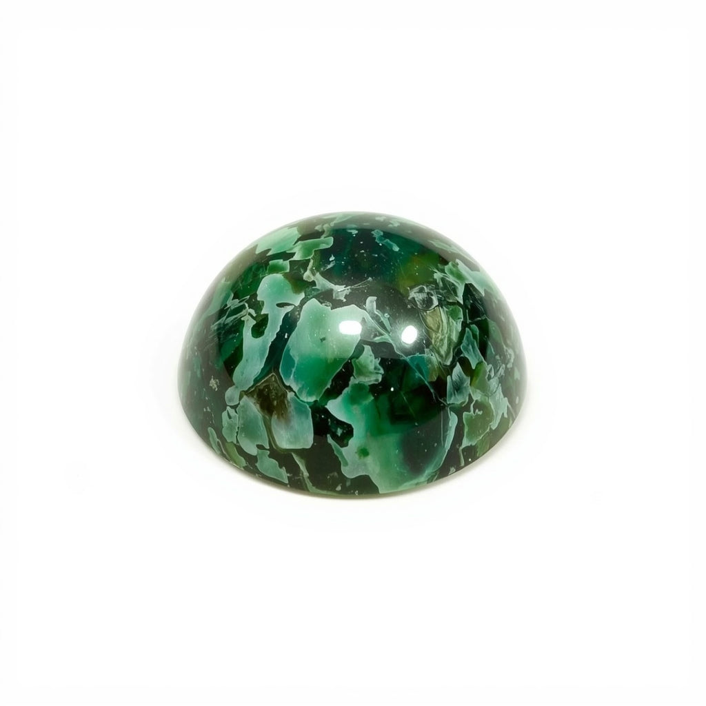 Serpentine 1PC Tiny 6x6 MM Round Cabochon Green Pure semi Precious Precious Gemstone
