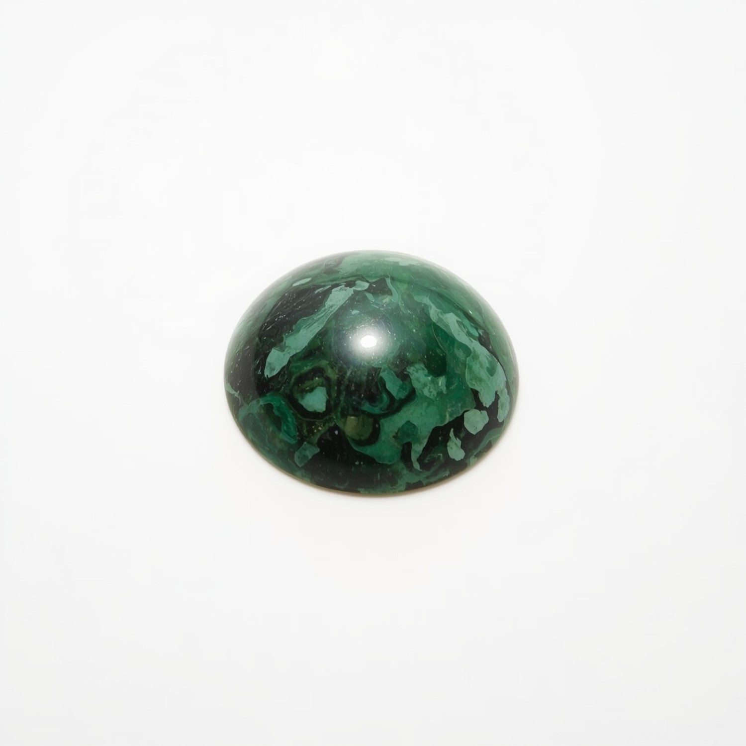 Serpentine 1PC Small 8x8 MM Round Cabochon Green Brilliant semi Precious Loose Gems