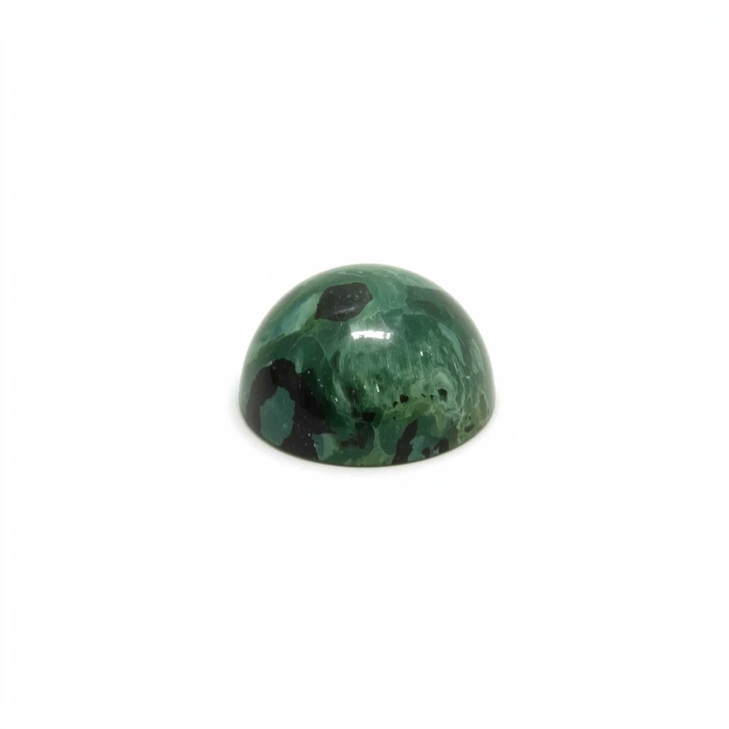 Serpentine 1PC Medium 9x9 MM Round Cabochon Green Sparkling semi Precious Loose Gemstone