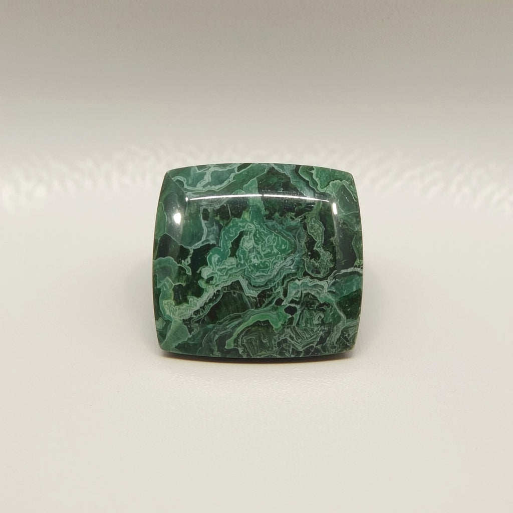 Serpentine 1PC Large 10x10 MM Square Cabochon Green Fiery semi Precious Loose Gemstone