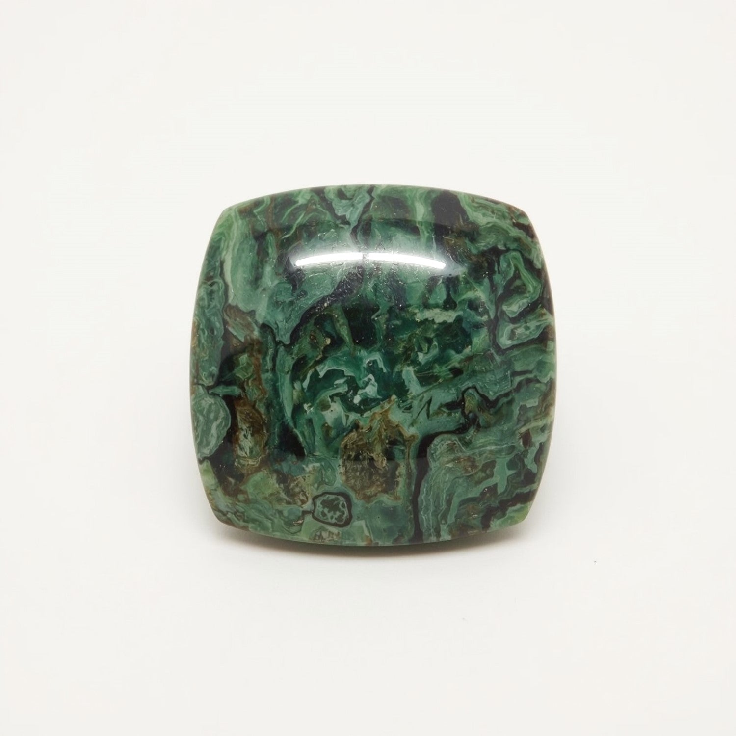 Serpentine 10PC Tiny 3x3 MM Square Cabochon Green Shine semi Precious Loose Gems Второстепенное изображение товара