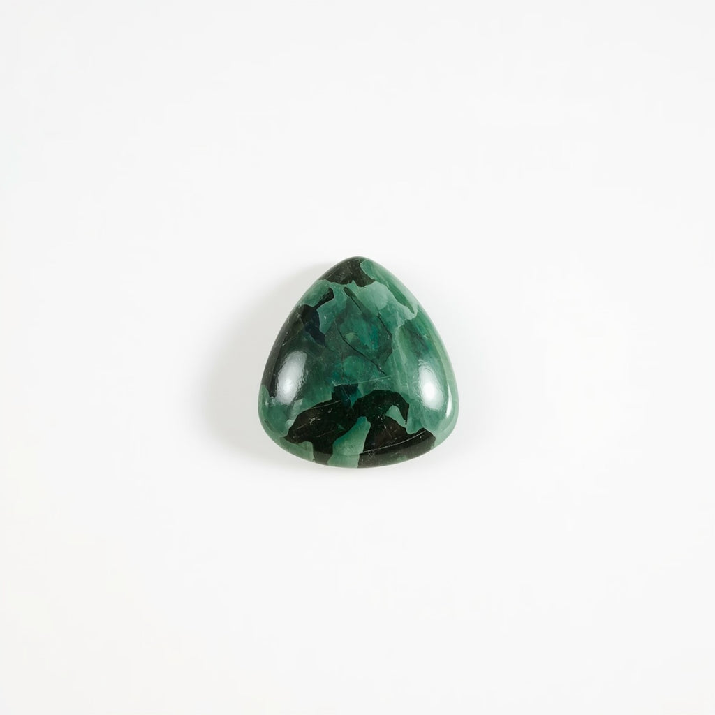 Serpentine 10PC Tiny 4x4 MM Triangle Cabochon Green Polished semi Precious Precious Gemstone