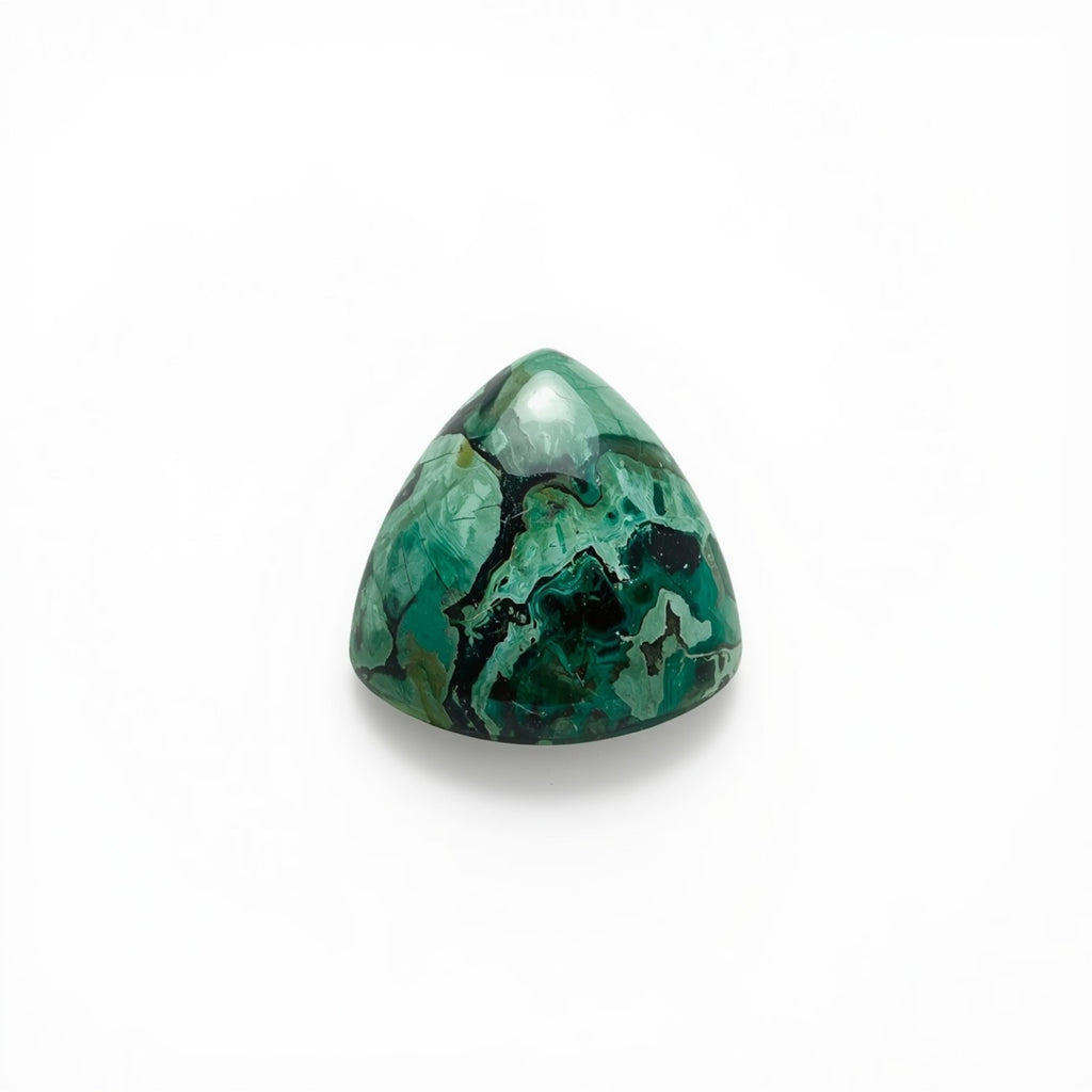 Serpentine 10PC Tiny 4x4 MM Triangle Cabochon Green Polished semi Precious Precious Gemstone
