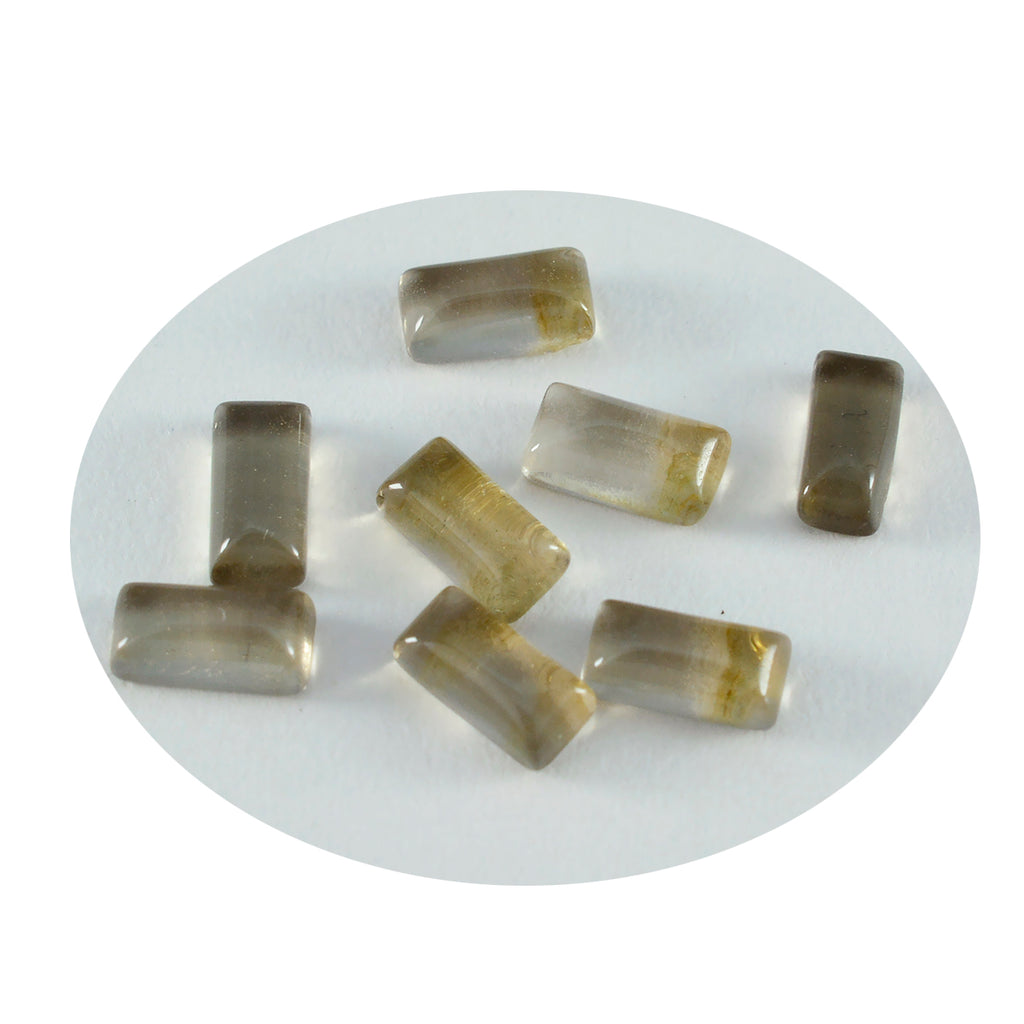 Smoky Quartz 10PC Tiny 3x6 MM Baguette Cabochon Brown High Quality semi Precious Loose Gems