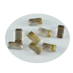 Smoky Quartz 10PC Tiny 3x6 MM Baguette Cabochon Brown High Quality semi Precious Loose Gems