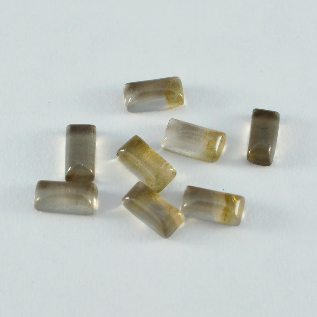 Smoky Quartz 10PC Tiny 3x6 MM Baguette Cabochon Brown High Quality semi Precious Loose Gems