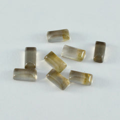 Smoky Quartz 10PC Tiny 3x6 MM Baguette Cabochon Brown High Quality semi Precious Loose Gems