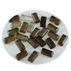 Smoky Quartz 10PC Tiny 4x8 MM Baguette Cabochon Brown Natural semi Precious Loose Gemstone