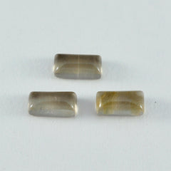 Smoky Quartz 1PC Medium 7x14 MM Baguette Cabochon Brown Pure semi Precious Precious Gemstone