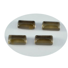 Smoky Quartz 1PC Large 8x16 MM Baguette Cabochon Brown Fiery semi Precious Gems