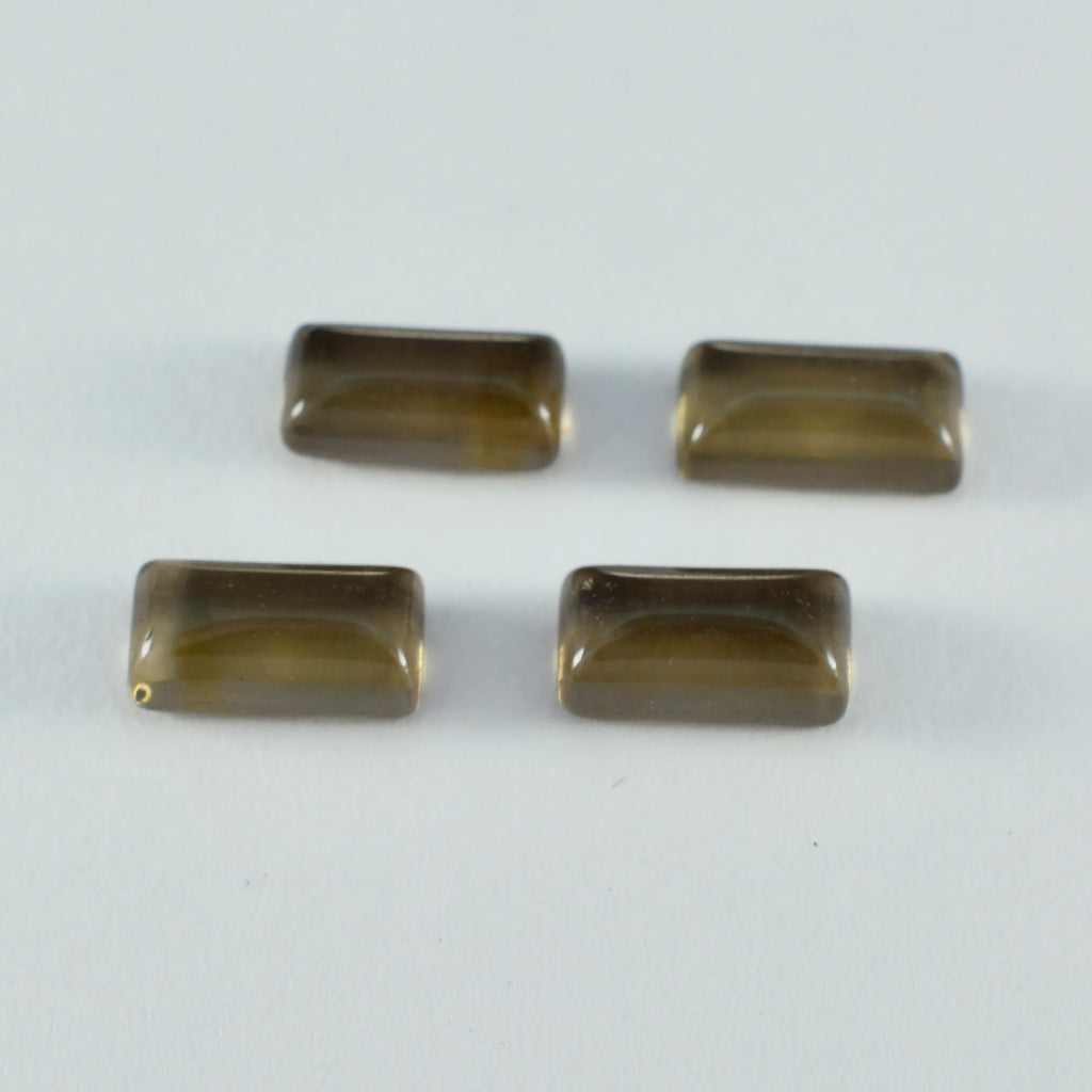 Smoky Quartz 1PC Large 8x16 MM Baguette Cabochon Brown Fiery semi Precious Gems