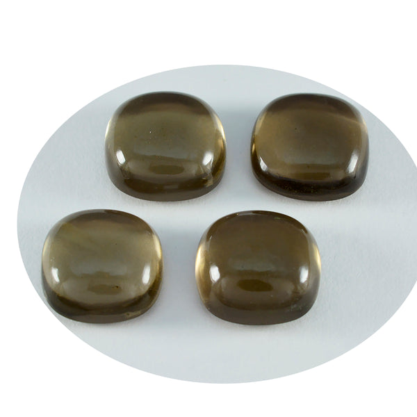 Smoky Quartz 1PC Large 11x11 MM Cushion Cabochon Brown Luster semi Precious Loose Gems