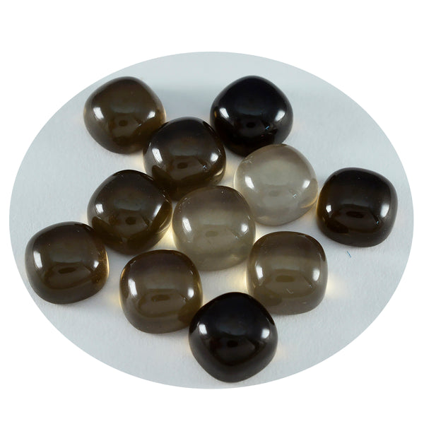 Smoky Quartz 10PC Tiny 4x4 MM Cushion Cabochon Brown Superior semi Precious Gems