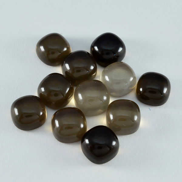 Smoky Quartz 10PC Tiny 3x3 MM Cushion Cabochon Brown Genuine semi Precious Precious Gemstone