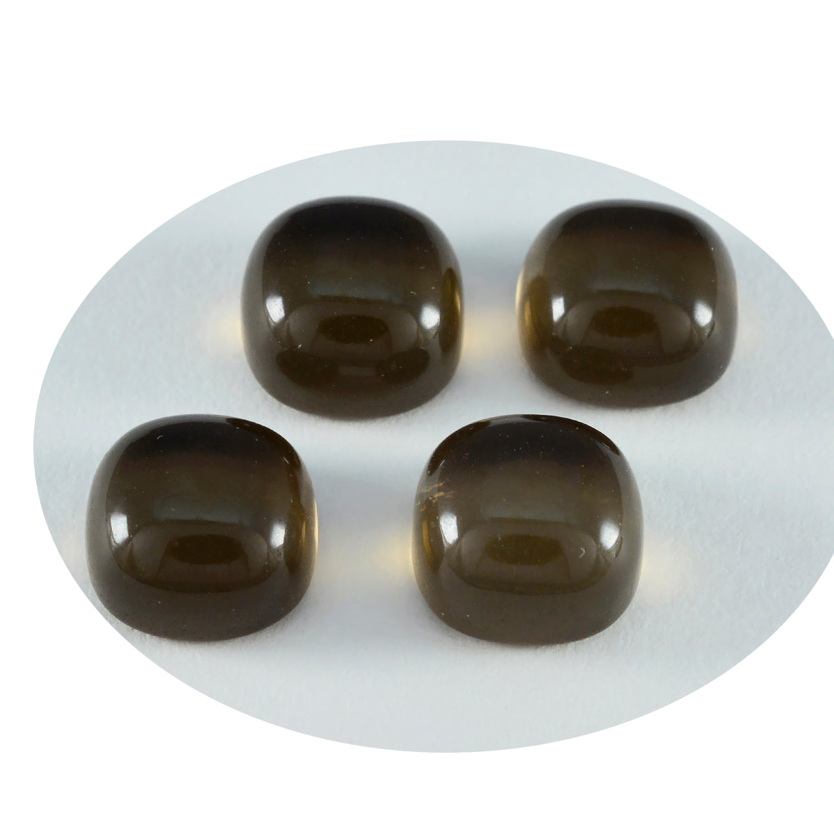 Smoky Quartz 1PC Tiny 6x6 MM Cushion Cabochon Brown Fiery semi Precious Loose Gemstone