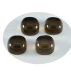 Smoky Quartz 1PC Tiny 6x6 MM Cushion Cabochon Brown Fiery semi Precious Loose Gemstone