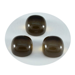 Smoky Quartz 1PC Small 7x7 MM Cushion Cabochon Brown Brilliant semi Precious Loose Gemstones