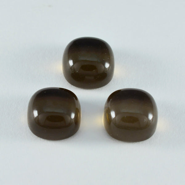 Smoky Quartz 1PC Small 7x7 MM Cushion Cabochon Brown Brilliant semi Precious Loose Gemstones