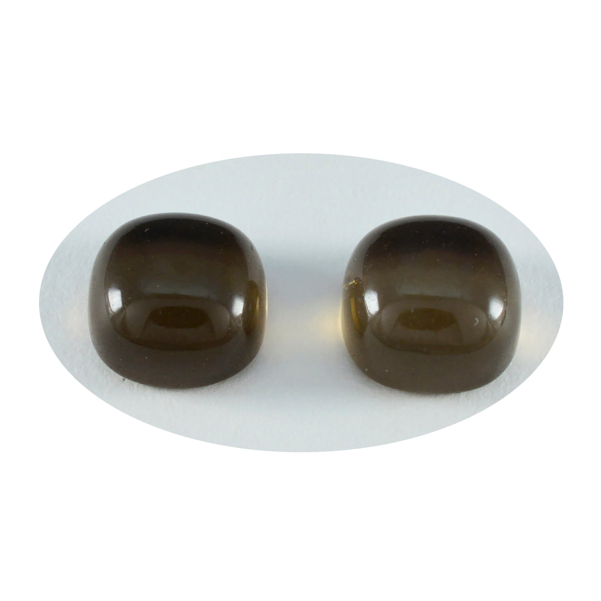 Smoky Quartz 1PC Small 8x8 MM Cushion Cabochon Brown Sparkling semi Precious Semi Precious Gemstone