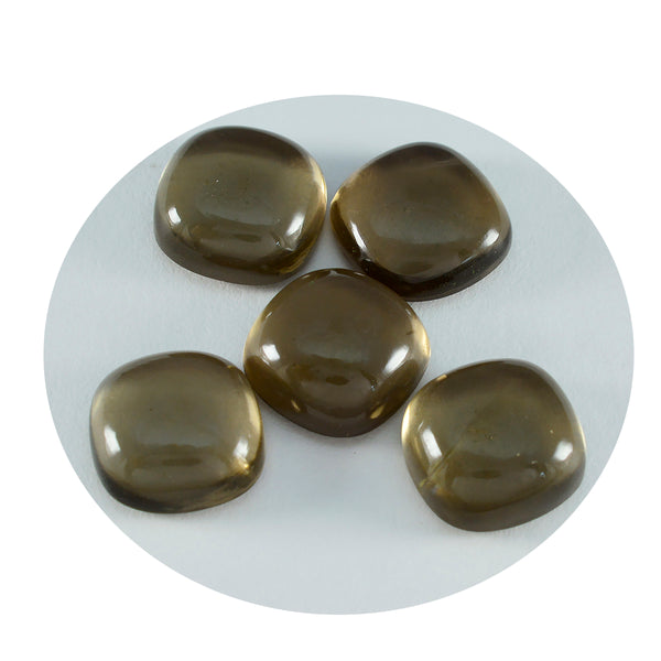Smoky Quartz 1PC Medium 9x9 MM Cushion Cabochon Brown Polished semi Precious Precious Gemstone