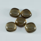 Smoky Quartz 1PC Medium 9x9 MM Cushion Cabochon Brown Polished semi Precious Precious Gemstone