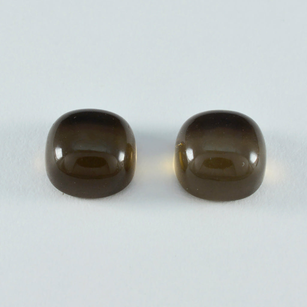 Smoky Quartz 1PC Large 11x11 MM Cushion Cabochon Brown Luster semi Precious Loose Gems
