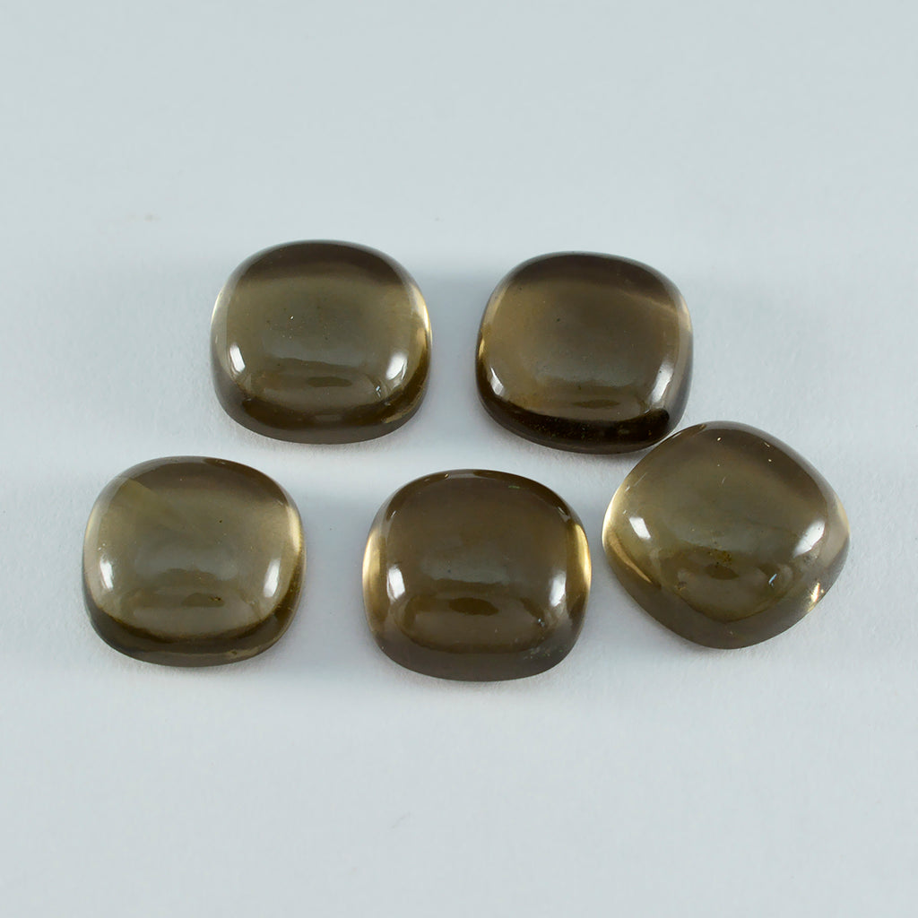 Smoky Quartz 1PC Small 8x8 MM Cushion Cabochon Brown Sparkling semi Precious Semi Precious Gemstone