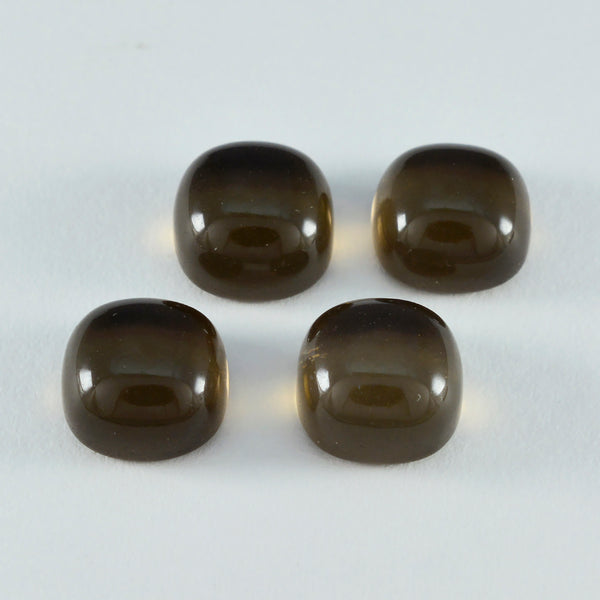 Smoky Quartz 1PC Medium 9x9 MM Cushion Cabochon Brown Polished semi Precious Precious Gemstone