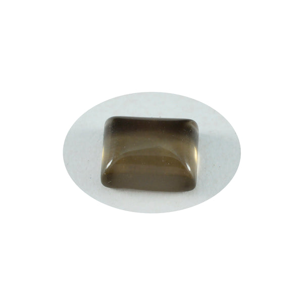 Smoky Quartz 1PC Large 10x12 MM Emerald Cabochon Brown Fiery semi Precious Loose Gemstone