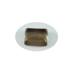 Smoky Quartz 1PC Large 10x12 MM Emerald Cabochon Brown Fiery semi Precious Loose Gemstone