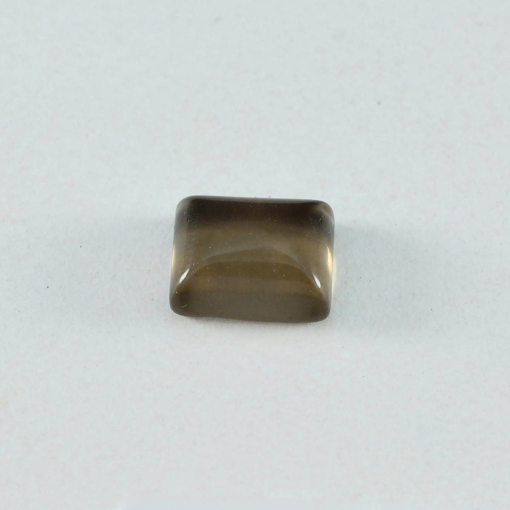 Smoky Quartz 1PC Large 10x12 MM Emerald Cabochon Brown Fiery semi Precious Loose Gemstone