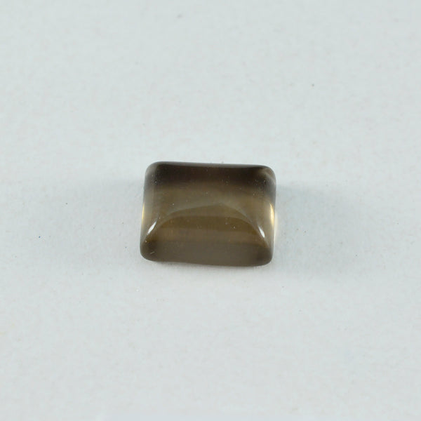 Smoky Quartz 1PC Large 10x12 MM Emerald Cabochon Brown Fiery semi Precious Loose Gemstone