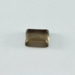 Smoky Quartz 1PC Large 10x12 MM Emerald Cabochon Brown Fiery semi Precious Loose Gemstone