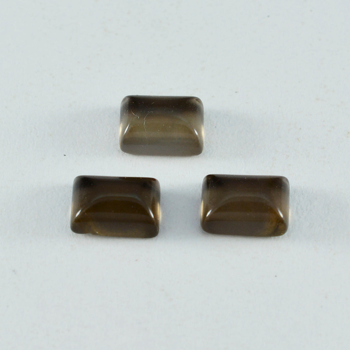 Smoky Quartz 10PC Tiny 4x6 MM Emerald Cabochon Brown Luster semi Precious Precious Gemstone