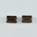 Smoky Quartz 1PC Tiny 5x7 MM Emerald Cabochon Brown Lustrous semi Precious Gems