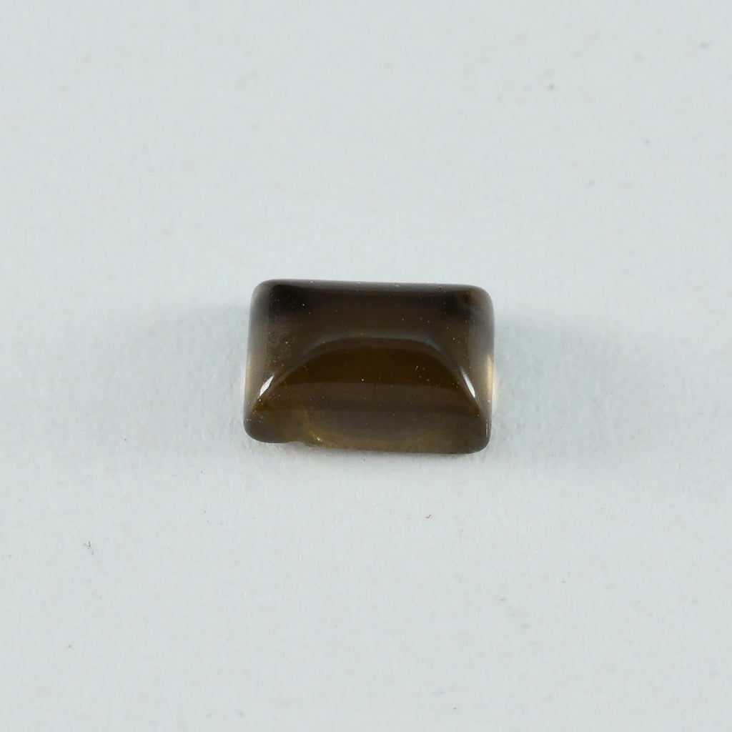 Smoky Quartz 1PC Medium 8x10 MM Emerald Cabochon Brown Genuine semi Precious Precious Gemstone